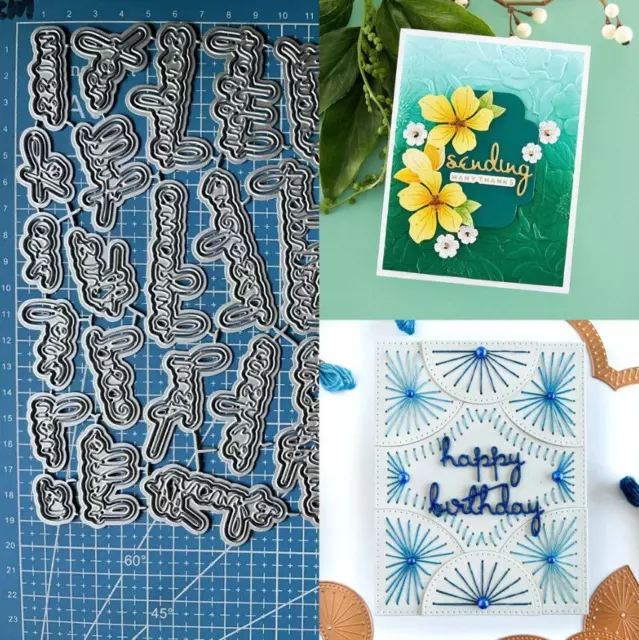 Word Metal Cutting Dies Scrapbooking Album Paper Card Crafts Embossing Stencils