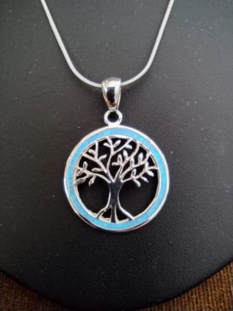 Stunning Taxco .925 Sterling Silver And Enameled Tree Of Life Pendant Necklace..