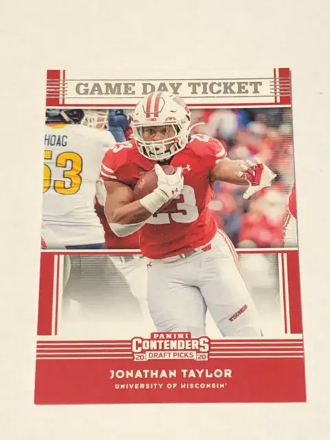 Jonathan Taylor 2020 Panini Contenders Draft Picks Game Day Ticket Insert Rookie