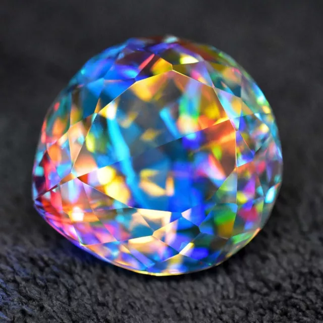 Pear Cut Natural Rainbow Color 50.00 Ct Mystic Quartz Brazil Loose Gemstone