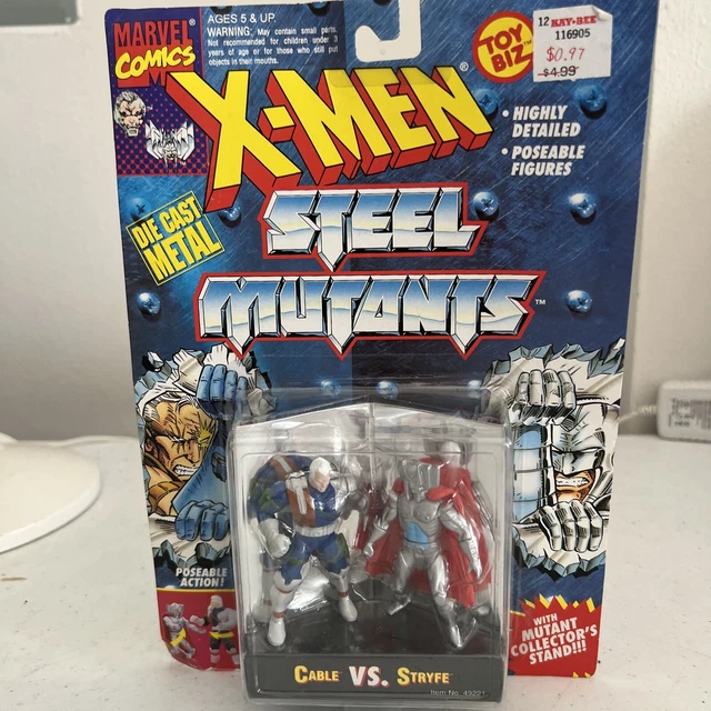 VTG NIB NOS Marvel X-Men Mutants Cable vs Stryfe Die Cast Metal Toy Biz Figure