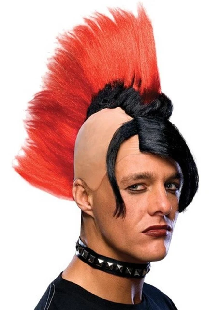 Cyber Punk Wig Rock Star Mohawk Fancy Dress Halloween Costume Accessory 2 COLORS