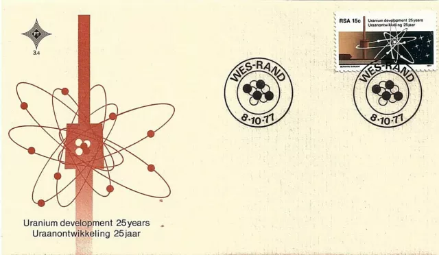 SOUTH AFRICA RSA - 1977 Uranium Development 25 Years  FDC GC