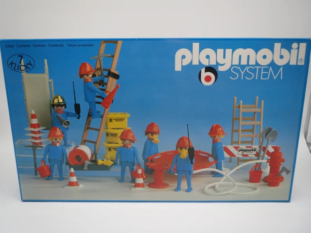 Playmobil 3403 Pompiers 1976 - 7 Klicky Geobra - Vintage Allemagne