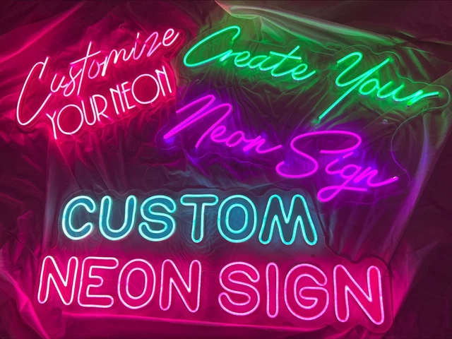 Personalized Neon Sign Custom Name Logo Signs Acrylic Wall Decor LED Night Light