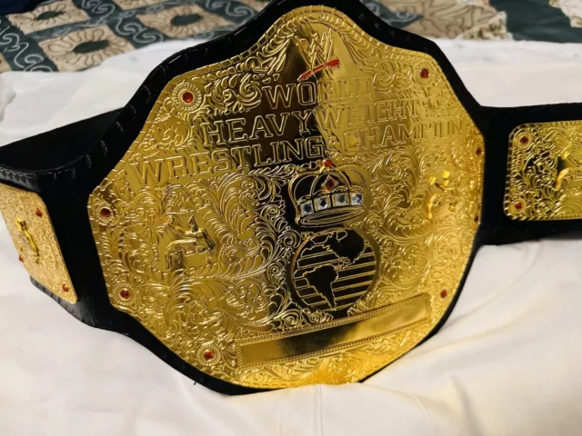 BIG GOLD WORLD Heavyweight Championship Belt Replica 2Mm Brass ...