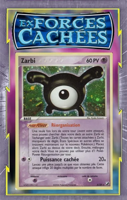 Zarbi X Holo - Ex Hidden Forces - X/28 - French Pokemon Card