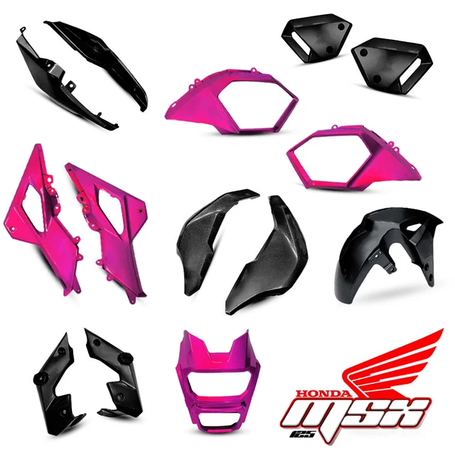 BLACK PINK FAIRING Belly Pan Body Kit Cover For Honda Grom Msx 125 Sf