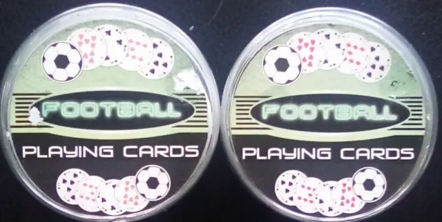 FOOTBALL Playing Cards round x 2