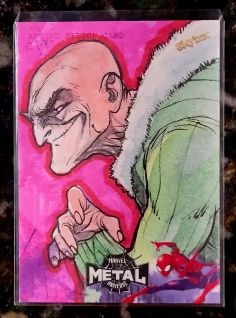 2021 Marvel Metal Universe 1 of 1 Artist Sketch Card Vulture 1/1 One of One