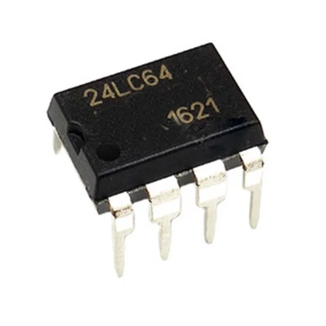 10 PCS 24LC64-I/P 24LC64 DIP-8 64K I2C Serial EEPROM Integrated Circuits