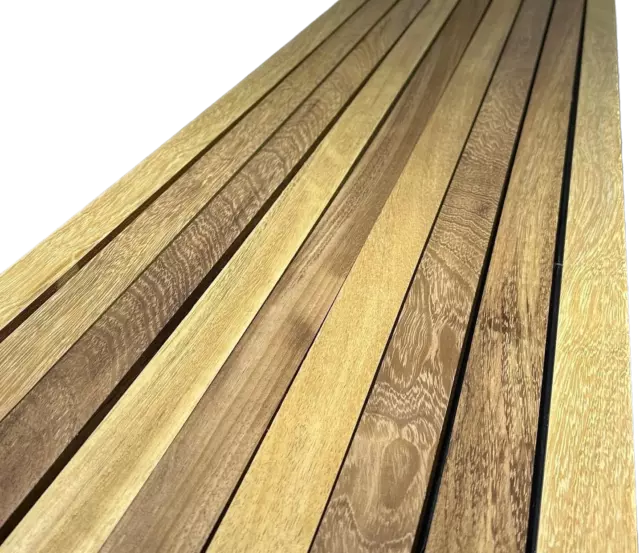 Legno Resistente All'acqua Fsc Massello Iroko (Teak Africano) Doghe Da Panca In Legno Duro