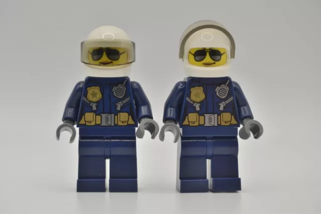 LEGO 2 x Figure Minifigure Città Città Polizia Eli Pilota Donna cty0739