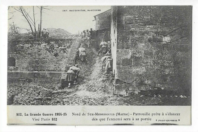 Militaire Guerre 1914  Nord De Sainte Menehould Patrouille Prete A S Elancer