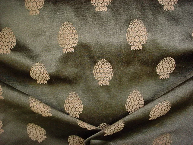 12Y Kravet Lee Jofa Metallic Olive Royal Pinecone Upholstery Fabric