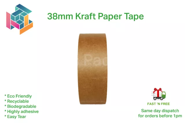 Brown Kraft Paper Tape Eco Friendly Recyclable, Biodegradable