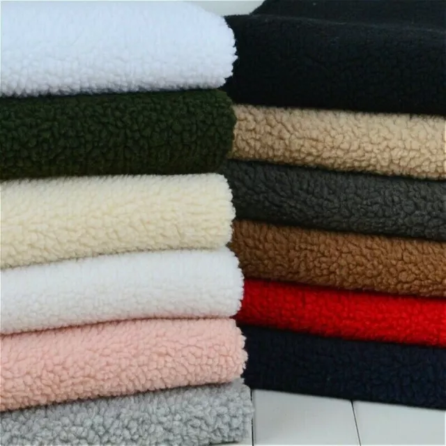 Faux Sheepskin Sherpa Fleece Fabric Material Coat Scarf Shoe Lining By Meter