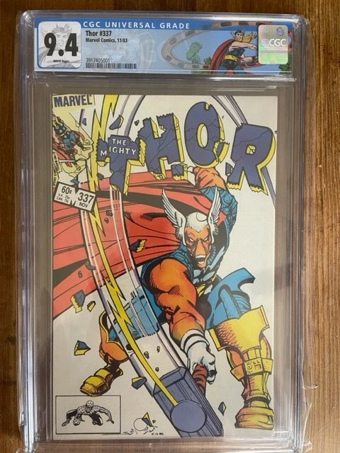 Thor #337 9.4 (White Pages) Custom Label 1st App. Beta Ray Bill!!!!