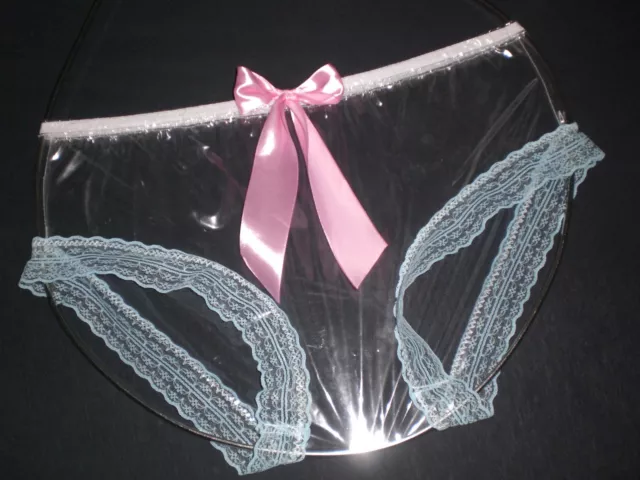 Neu!  Ultra Klar / Clear Ultra Soft Pvc  Slip Panty Panties Brief  L