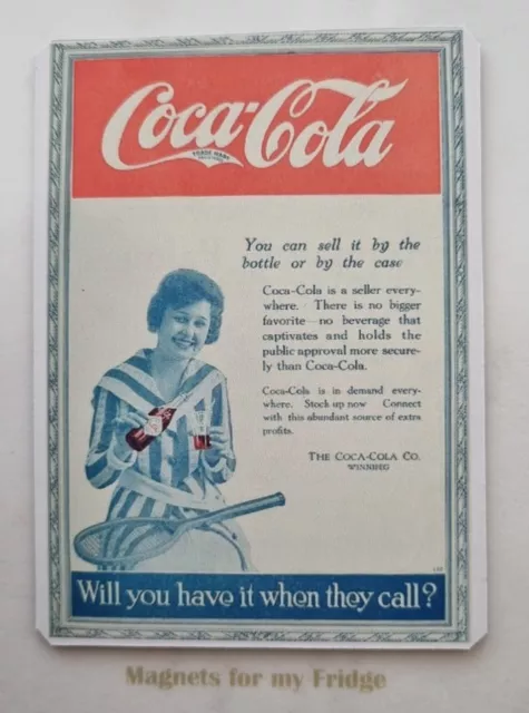 Coca Cola 1919 Vintage Advertisement Fridge Magnet - M756 Pdf