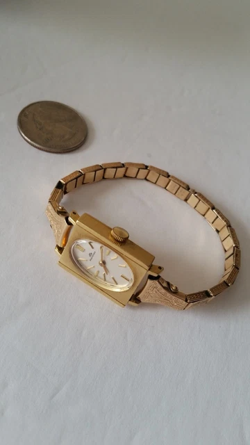 VTG 18K SOLID Yellow GOLD Ladies BUCHERER watch 17jew movement 2