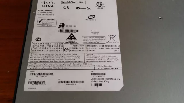 cisco 1841 router ADSL HWIC 64SD 3