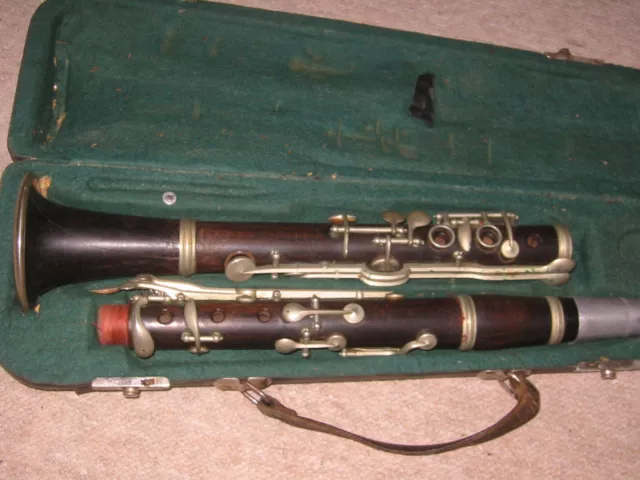 sehr alte B Klarinette "G. ADOLF HAMMIG " deutsches System old clarinet