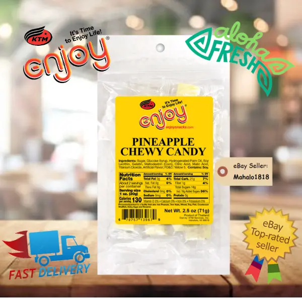 🍍 3D GUMMY PINEAPPLE Soft Candy XD ~40Ct Fun Packs Gummies 11.3oz Enjoy  Hawaii
