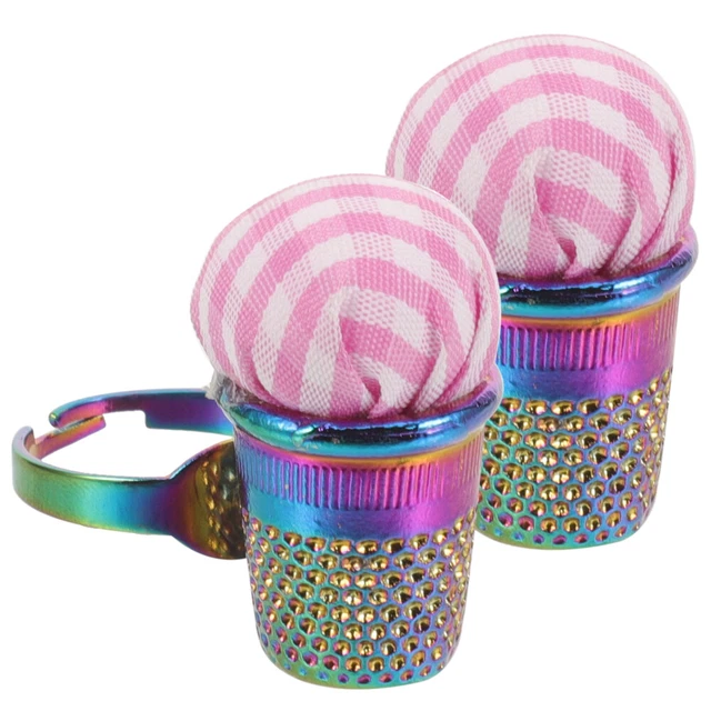 2 piezas Hermosos cojines para alfileres para dedos Cojines para aguja reutilizables Alfiler para coser doméstico