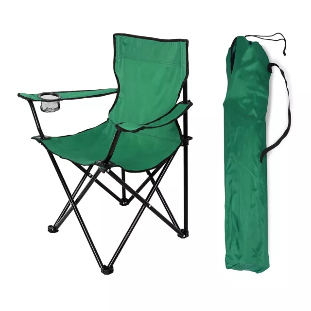 Pratiko Life Sedia Poltrona Camping Pieghevole Verde con Sacca 50X50X80 cm