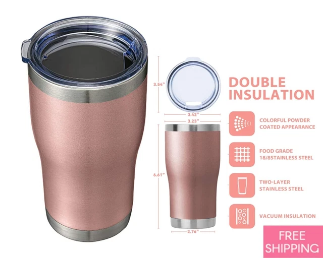 20oz Stainless Steel Tumbler Slider Lid Vacuum Insulated Travel Cup Coffee Mug