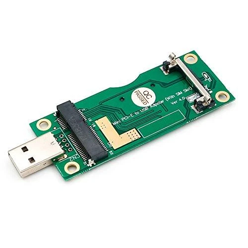 Mini PCI-E to USB Adapter with SIM Card Slot for Module Transfer to USB Inter...