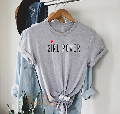 GIRL Power-Donna T Shirt, Carino Ragazze Slogan Camicia 100% Cotone Top Di Tendenza