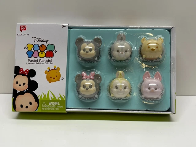 Disney Tsum Tsum Walgreens Pastel Parade Gift Set Of 6 Minnie Mickey Pooh Piglet