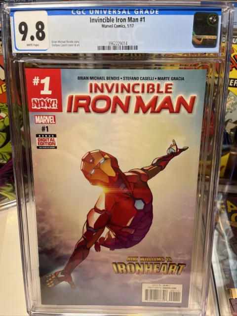 Marvel Comics Invincible Iron Man #1 CGC 9.8 WHITE Pages