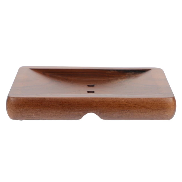 1 pieza caja de jabón decorativa madera maleta de almacenamiento baño