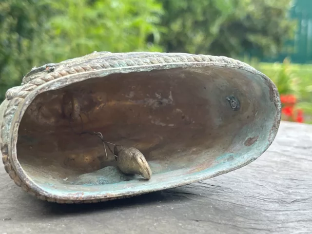 Elephant Bell Large Bronze Buddhist Antique Cowbell Thai Temple Feng Shui 5" 3