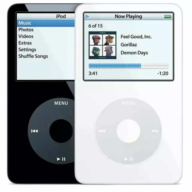 Apple iPod Video 5th Generation Classic 30GB A1136 Black or White w/ New Battery