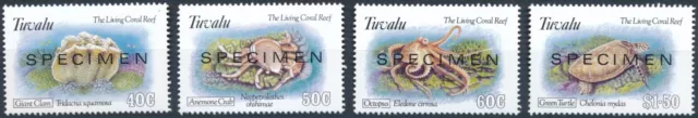 Marine Life optd Specimen - Tuvalu 1993 - MNH - SG 673/6s