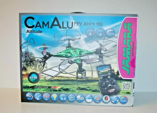 Jamara CamAlu Altitude HD FPV AHP+ 2,4 GHz, cuadricóptero LED y cámara 422019