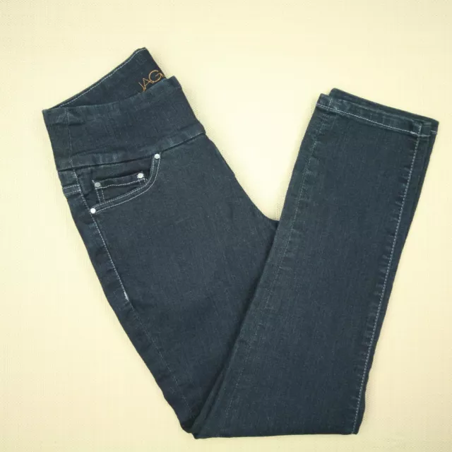 Jag Jeans High Rise Slim Ankle Women's Size 2 Pull On Dark Wash Denim