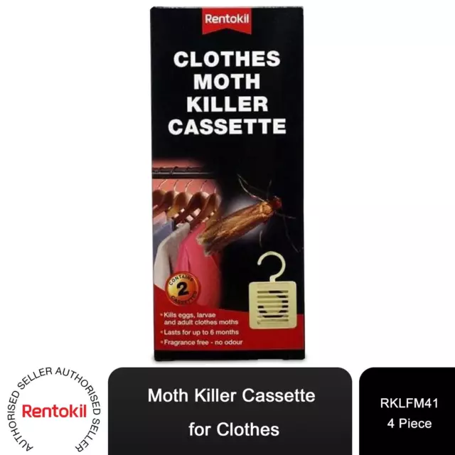 Rentokil Moth Killer Cassette, Moth Killer hangable Cassette RKLFM41 - 4Pcs