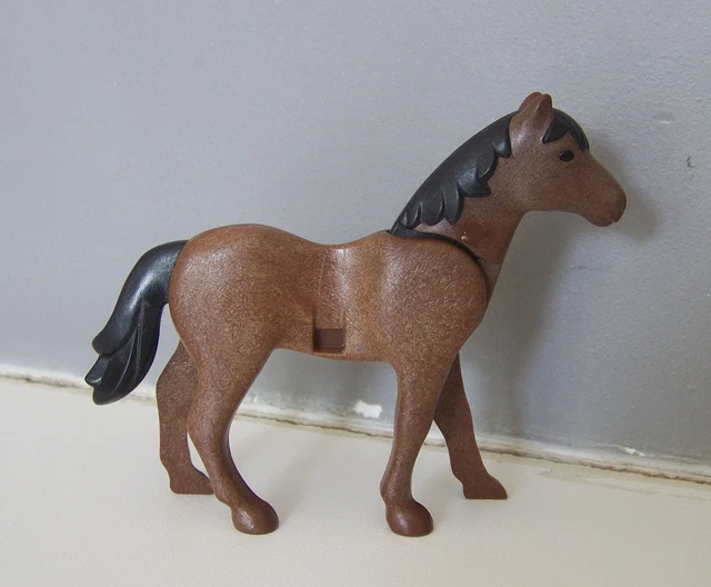 Cheval Playmobil Moyen-Âge - Marron Foncé, Nouvelle Génération - Occasion Cheval Playmobil Moyen-Âge - Marron Foncé, Nouvelle Génération - Occasion