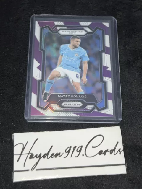 Panini Premier League Prizm 2023-24 Mateo Kovacic 41/92 Purple And White 92