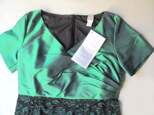 HEINE! echte SCHANTUN SEIDE mit SPITZE ETUI KLEID 38 (36) NEU!