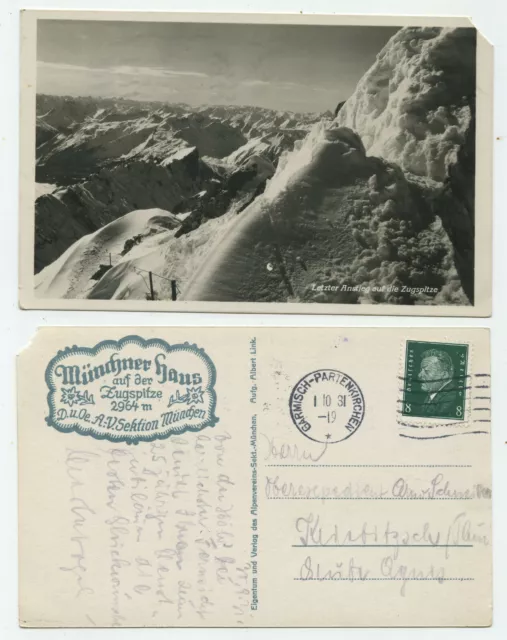 84041 - Last climb to the Zugspitze - real photo - postcard, run 1.10.1931