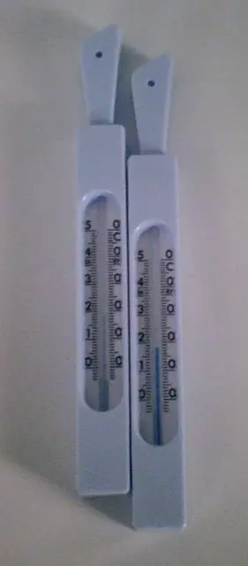 2 Bade - Thermometer blau mit Griff, große Skala, für Baby, Kinder, Erwachsene