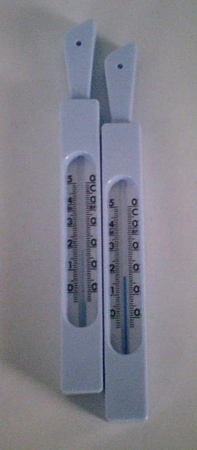 2 Bade - Thermometer blau mit Griff, große Skala, für Baby, Kinder, Erwachsene