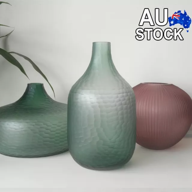 Stand Glass Flower Plant Vase Hydroponics Container Pot Table Home Decor AU