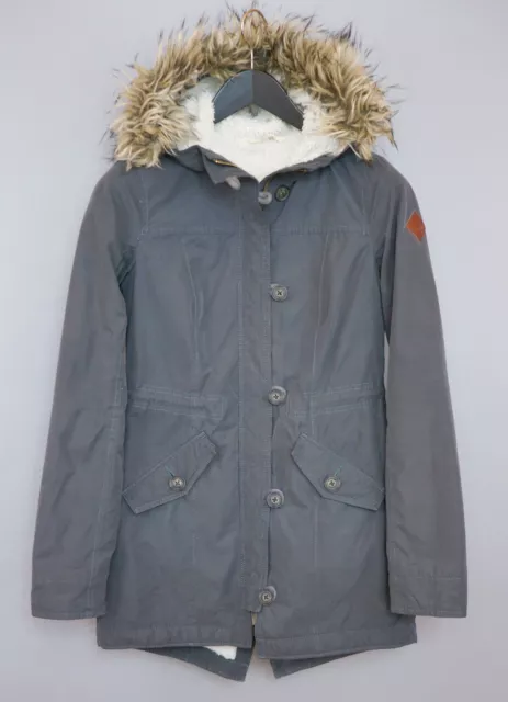 FEMME HOLLISTER PARKA Veste Gris Coton Décontracté XS UK8 ZFA812 EUR 29,65  - PicClick FR